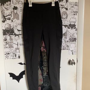 New PopFit Leggings L w/ Pockets and Mesh Cutouts